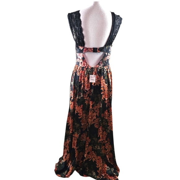 Free People X Revolve Bad For You Lace Maxi Bodysuit Dress In L NWT - Picture 6 of 12